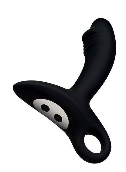 Черный силиконовый анальный вибромассажер Erokey - Erokay - в Воронеже купить с доставкой