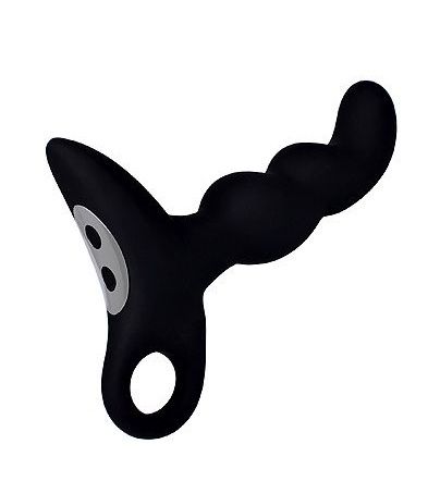 Черный силиконовый анальный вибромассажер-ёлочка Erokey - Erokay - в Воронеже купить с доставкой