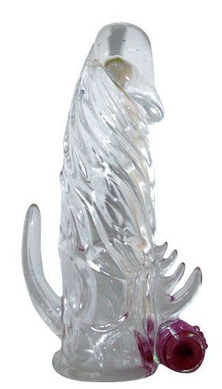 Закрытая прозрачная вибронасадка на пенис Crystal Sleeve Vibe - Erowoman-Eroman - в Воронеже купить с доставкой