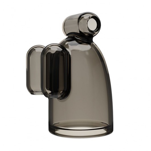 Дымчатая насадка-мастурбатор с вибрацией Vibrating Crystal Cap III - Baile - в Воронеже купить с доставкой