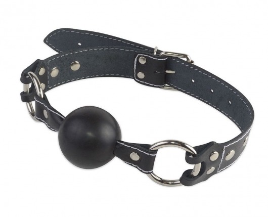 Кляп-шар классической формы и конструкции из натуральной кожи - Sitabella - купить с доставкой в Воронеже