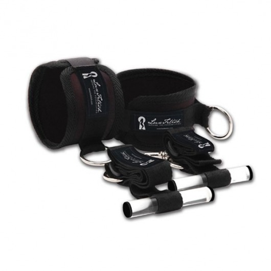 Черные фиксаторы с креплением к двери - Lux Fetish - купить с доставкой в Воронеже