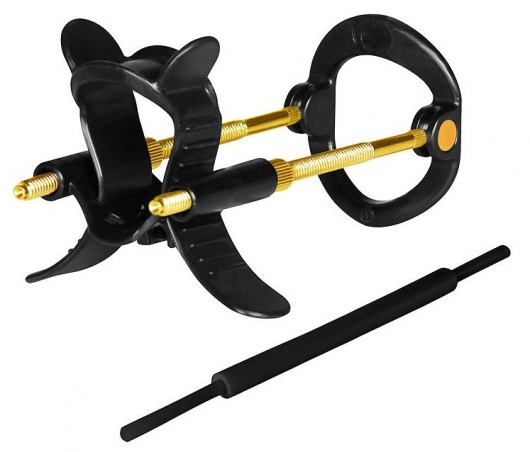 Черно-золотистый экстендер для пениса Sex Expert - Sex Expert - в Воронеже купить с доставкой