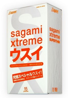 Ультратонкие презервативы Sagami Xtreme SUPERTHIN - 15 шт. - Sagami - купить с доставкой в Воронеже
