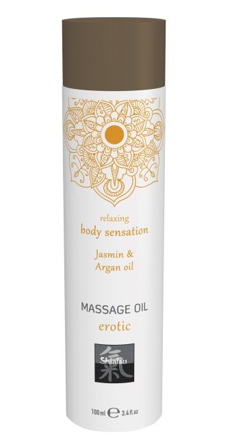 Массажное масло с ароматом жасмина с добавлением арганового масла - 100 мл. - Shiatsu - купить с доставкой в Воронеже