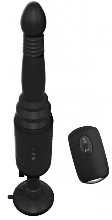 Черный вибромассажер с функцией поступательных движений Ass Thruster - Pipedream - купить с доставкой в Воронеже