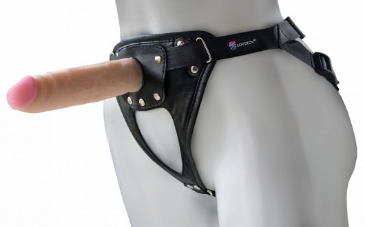 Универсальный мягкий пояс с насадкой Hard brutal BDSM-КОНСУЛ - 17 см. - LOVETOY (А-Полимер) - купить с доставкой в Воронеже