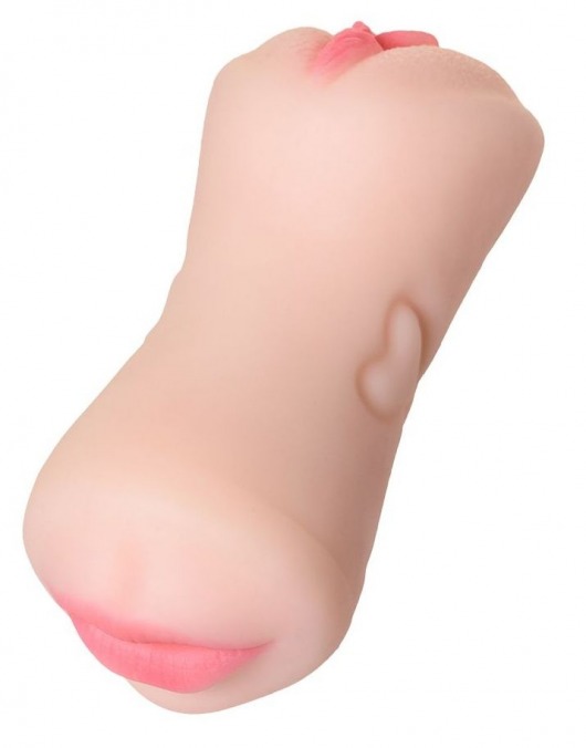 Телесный двусторонний мастурбатор Pretty Mouth - ротик и вагина - ToyFa - в Воронеже купить с доставкой