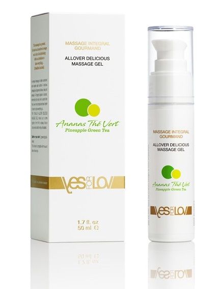 Универсальный массажный гель 3-в-1 Allover Delicious с ароматом ананаса и зеленого чая - 50 мл. - YESforLOV - купить с доставкой в Воронеже