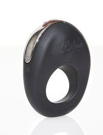 Черное эрекционное виброкольцо ATOM - Hot Octopuss - в Воронеже купить с доставкой