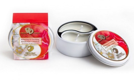 Массажная свеча  Клубника в сливках - БиоМед - купить с доставкой в Воронеже