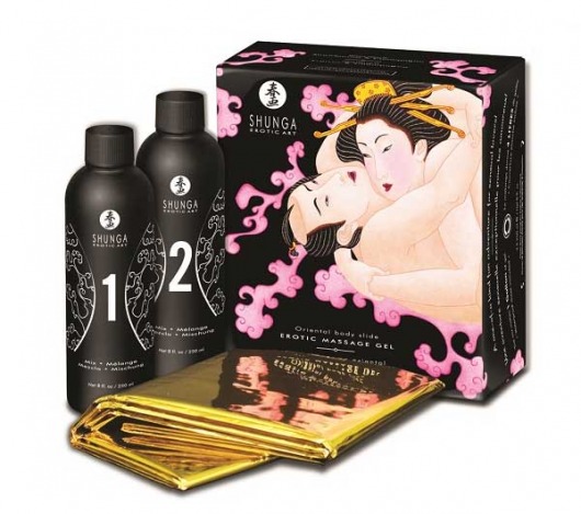 Массажный гель с ароматом шампанского и клубники - Shunga - купить с доставкой в Воронеже