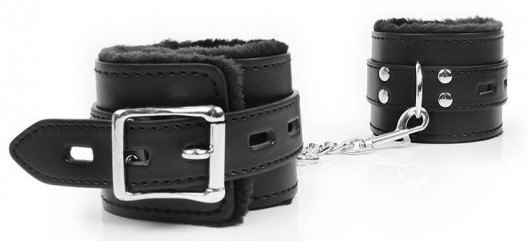 Черные оковы на металлических карабинах - Notabu - купить с доставкой в Воронеже