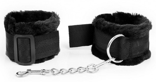 Черные оковы на регулируемых пряжках - Notabu - купить с доставкой в Воронеже