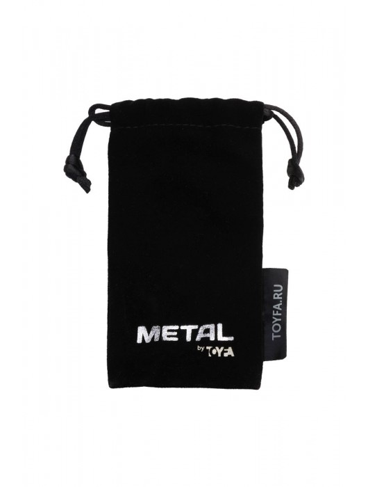 Серебристая конусовидная анальная пробка с фиолетовым кристаллом - 7 см. - ToyFa - купить с доставкой в Воронеже