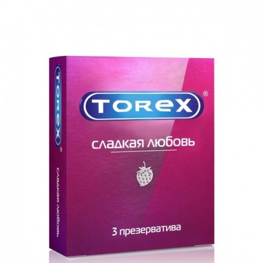 Презервативы Torex  Сладкая любовь  с ароматом клубники - 3 шт. - Torex - купить с доставкой в Воронеже