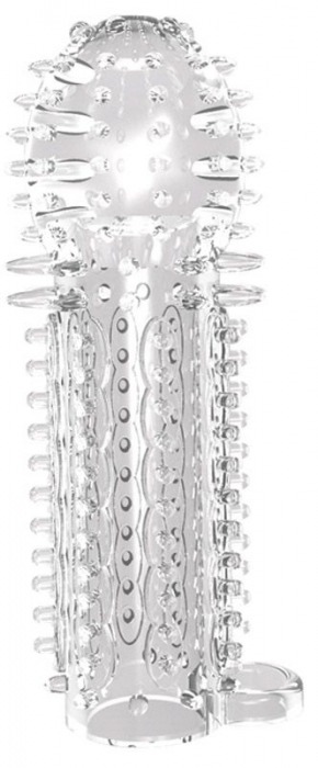 Закрытая прозрачная насадка на пенис с шипиками Nubby Sleeve - 14,5 см. - Chisa - в Воронеже купить с доставкой