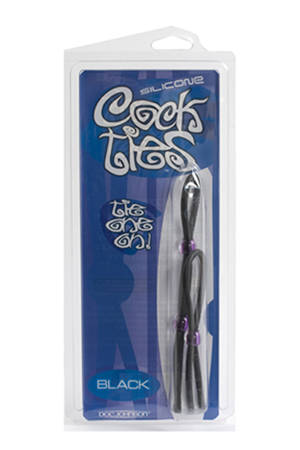 Набор черных эрекционных колец Cock ties - Doc Johnson - в Воронеже купить с доставкой