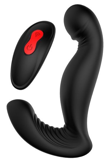 Черный вибромассажер простаты SWIRLING P-PLEASER - Dream Toys - в Воронеже купить с доставкой