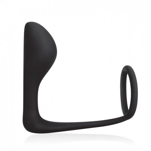 Стимулятор простаты с фиксацией эрекционным кольцом Prostate Gear - BlueLine - в Воронеже купить с доставкой