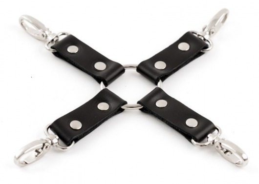 Черная крестовина Ladys Arsenal с карабинами - БДСМ Арсенал - купить с доставкой в Воронеже