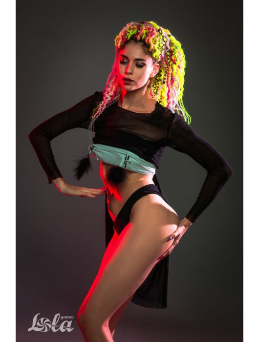 Зажимы на соски с черным пухом Euphoric - Lola Games - купить с доставкой в Воронеже