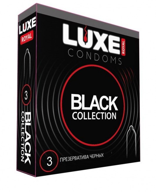 Черные презервативы LUXE Royal Black Collection - 3 шт. - Luxe - купить с доставкой в Воронеже