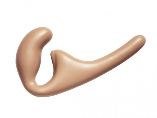 Бежевый безремневой страпон Seduction - 20,5 см. - Lola Games - купить с доставкой в Воронеже