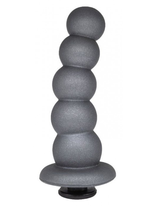 Черная насадка-елочка PLATINUM 6  - 17 см. - LOVETOY (А-Полимер) - купить с доставкой в Воронеже