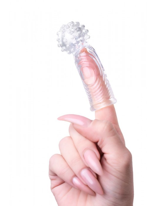 Прозрачная рельефная насадка на палец Ricol - 8 см. - A-toys