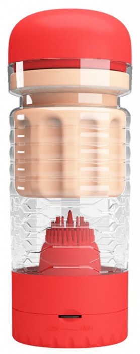 Вибромастурбатор-вагина Emily в красной колбе - Baile - в Воронеже купить с доставкой