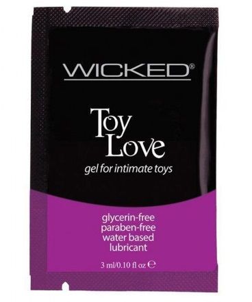 Лубрикант на водной основе для использования с игрушками WICKED Toy Love - 3 мл. - Wicked - купить с доставкой в Воронеже
