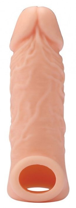 Телесная насадка EXTENDER WITH BALL STRAP 5.5 - 14 см. - Dream Toys - в Воронеже купить с доставкой