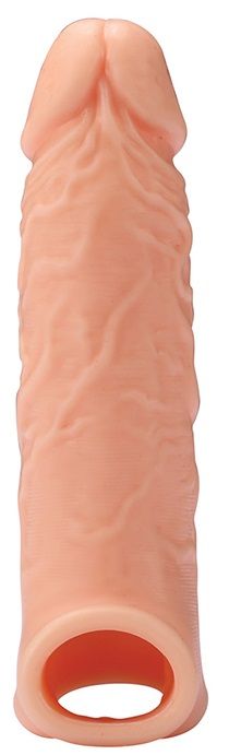 Телесная насадка EXTENDER WITH BALL STRAP 6.5 - 17 см. - Dream Toys - в Воронеже купить с доставкой