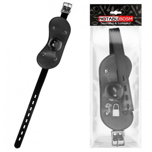 Оригинальный кляп с широким ремешком - Notabu - купить с доставкой в Воронеже