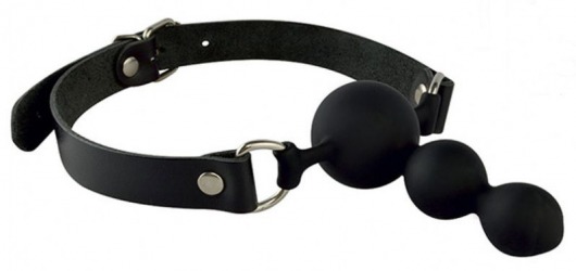 Черный кляп-пробка на регулируемых ремешках - Sitabella - купить с доставкой в Воронеже