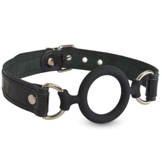 Силиконовый кляп-рамка на кожаных ремешках - Sitabella - купить с доставкой в Воронеже