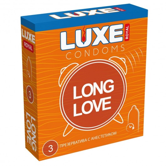 Презервативы с продлевающим эффектом LUXE Royal Long Love - 3 шт. - Luxe - купить с доставкой в Воронеже