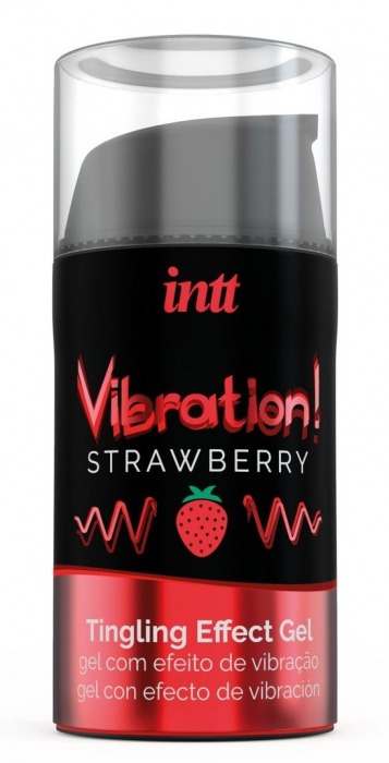 Жидкий интимный гель с эффектом вибрации Vibration! Strawberry - 15 мл. - INTT - купить с доставкой в Воронеже