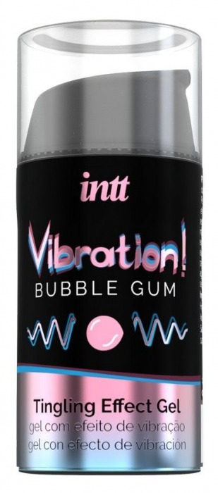 Жидкий интимный гель с эффектом вибрации Vibration! Bubble Gum - 15 мл. - INTT - купить с доставкой в Воронеже