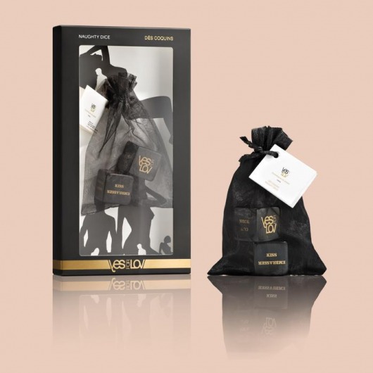 Черные игровые кубики для пар YESforLOV - YESforLOV - купить с доставкой в Воронеже