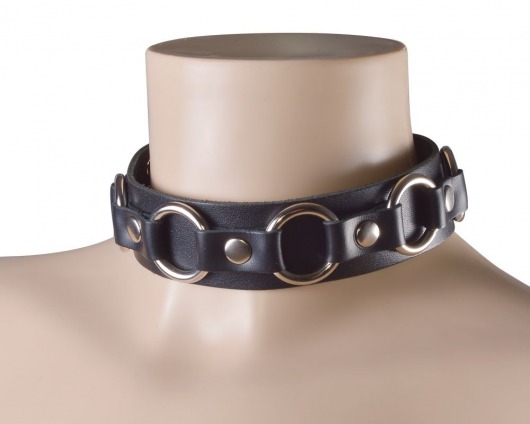 Черный кожаный ошейник  Властелин колец - Sitabella - купить с доставкой в Воронеже