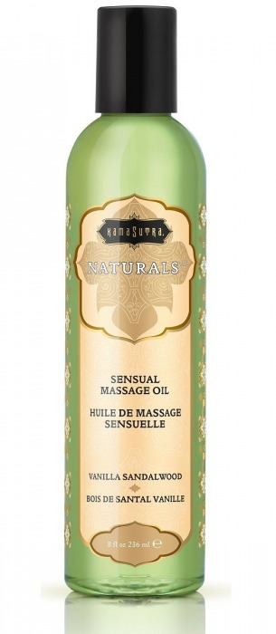 Массажное масло Naturals Vanilla Sandalwood с ароматом ванили и сандала - 236 мл. - Kama Sutra - купить с доставкой в Воронеже