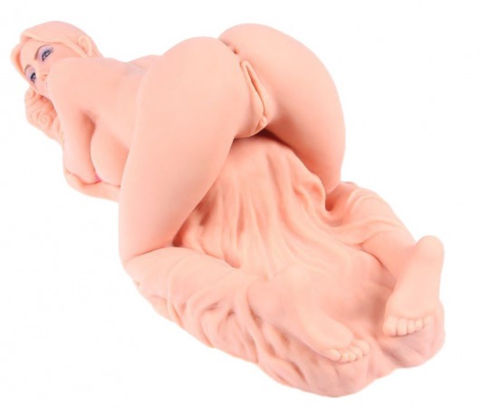 Телесный вибромастурбатор Valentina Auto с двумя любовными отверстиями - KOKOS - в Воронеже купить с доставкой