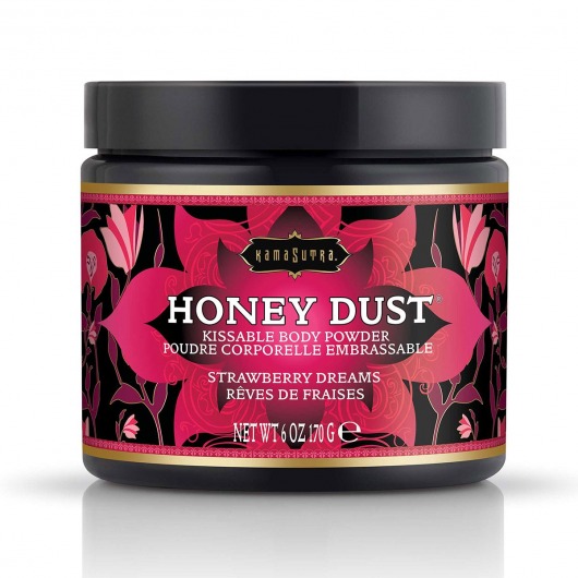 Пудра для тела Honey Dust Body Powder с ароматом клубники - 170 гр. - Kama Sutra - купить с доставкой в Воронеже