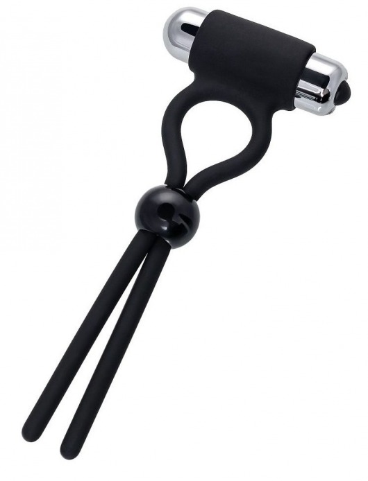 Черное эрекционное лассо Ect с виброэлементом - A-toys - в Воронеже купить с доставкой