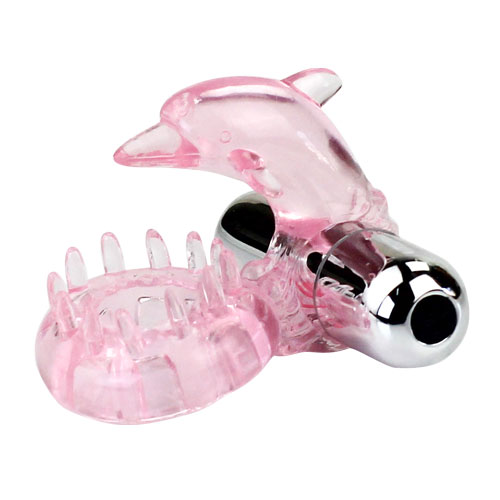 Розовое виброкольцо-дельфин с шипами - Baile - в Воронеже купить с доставкой