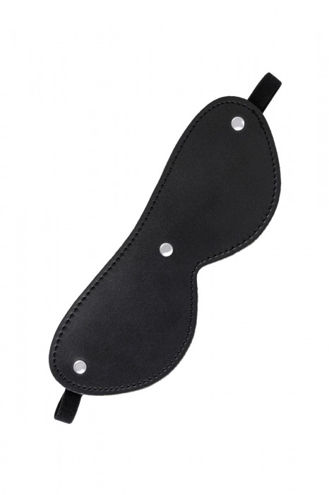 Черная кожаная маска Anonymo с мягким подкладом - ToyFa - купить с доставкой в Воронеже