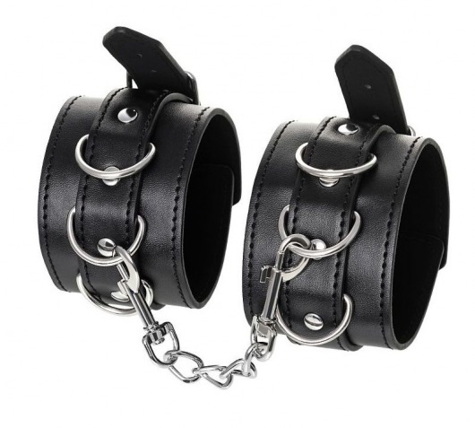 Черные оковы Anonymo из искусственной кожи - ToyFa - купить с доставкой в Воронеже