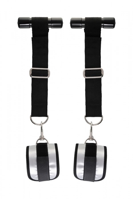 Черно-серебристые фиксаторы для рук на дверь Anonymo - ToyFa - купить с доставкой в Воронеже